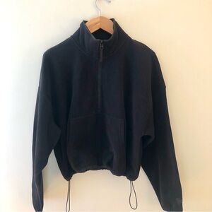 Fabletics Black Half-Zip Pullover Jacket